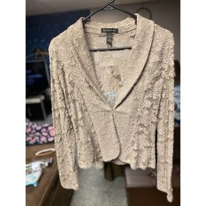 Beige Lace Blazer - Small